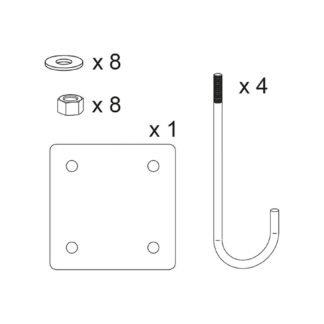 Kit de colocación para barreras giratorias
