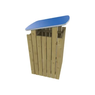 Papelera Turin con techo 160 litros - Papeleras clásicas